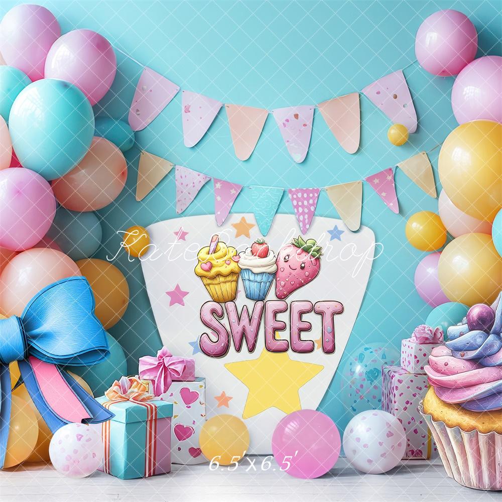 Kate Cake Smash Sweet Candy Luftballons Partei Hintergrund Von Laura Bybee - Kate Backdrop.de