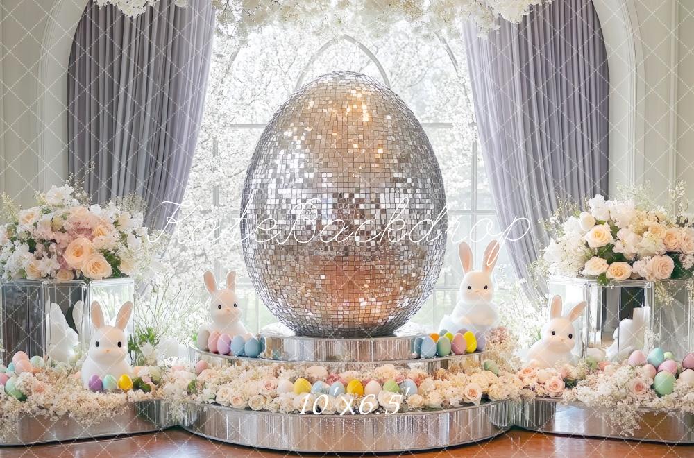 Kate Ostern hasen-Disco-Ei hintergrund Entworfen von Mini MakeBelieve - Kate Backdrop.de