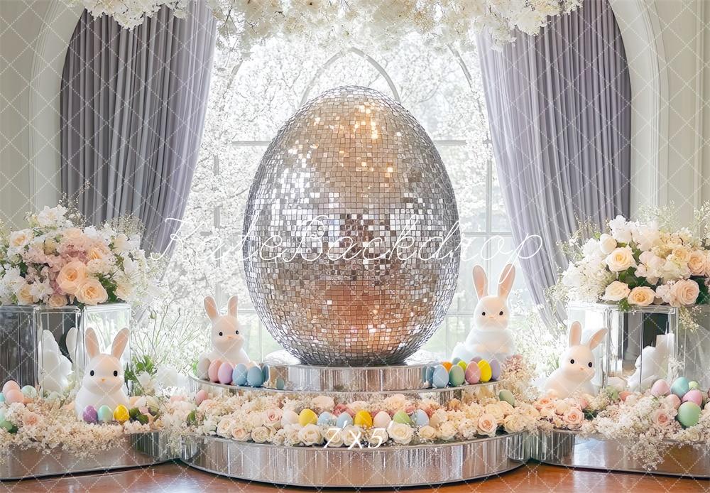 Kate Ostern hasen-Disco-Ei hintergrund Entworfen von Mini MakeBelieve - Kate Backdrop.de