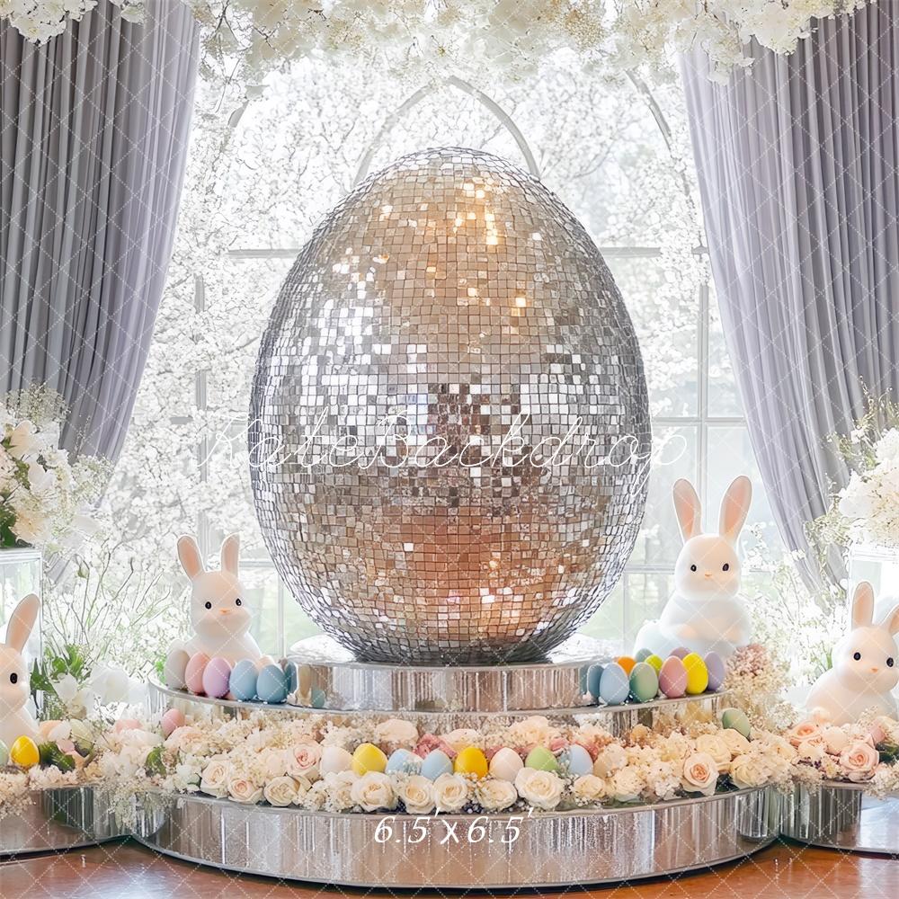 Kate Ostern hasen-Disco-Ei hintergrund Entworfen von Mini MakeBelieve - Kate Backdrop.de