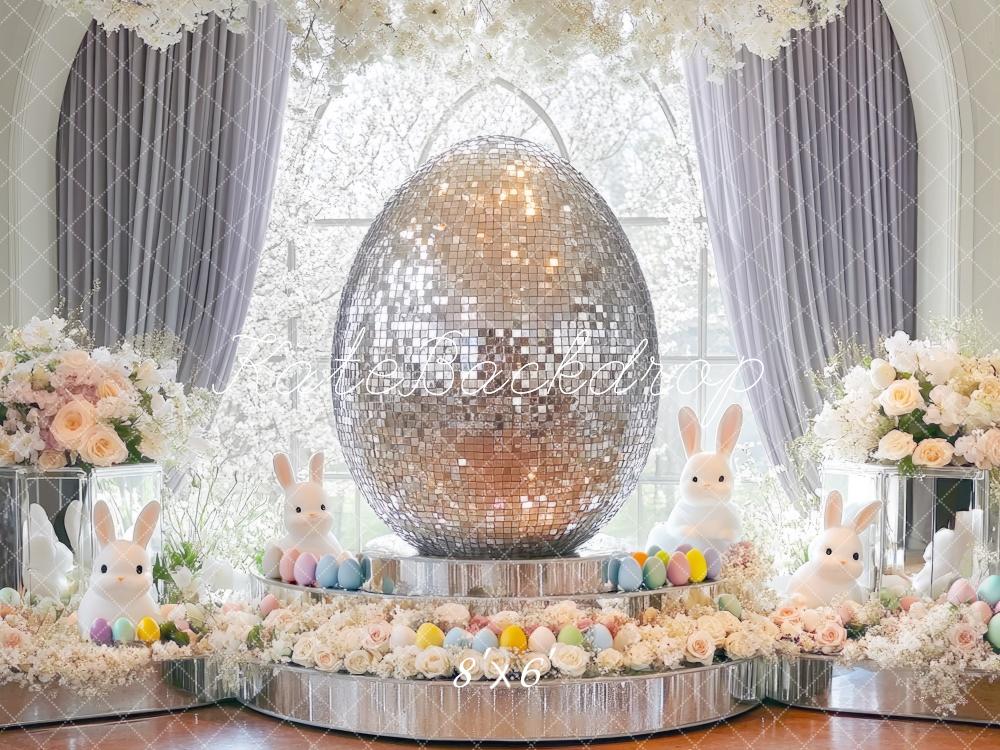 Kate Ostern hasen-Disco-Ei hintergrund Entworfen von Mini MakeBelieve - Kate Backdrop.de