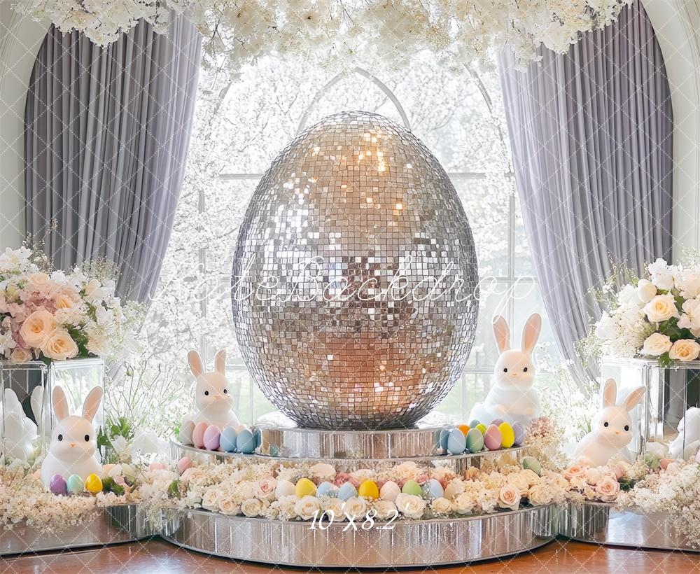 Kate Ostern hasen-Disco-Ei hintergrund Entworfen von Mini MakeBelieve - Kate Backdrop.de