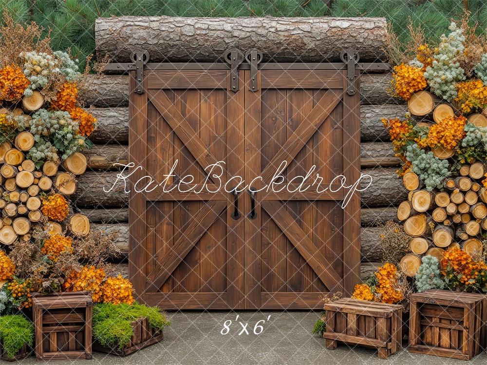 Kate Vatertag Außentüren für die Scheune Hütte Holz hintergrund Entworfen von Mini MakeBelieve - Kate Backdrop.de
