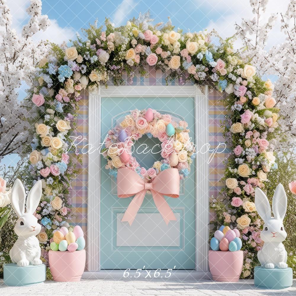 🔥50%OFF-Kate Ostern im Freien Hase Blumenbogen hintergrund - Kate Backdrop.de