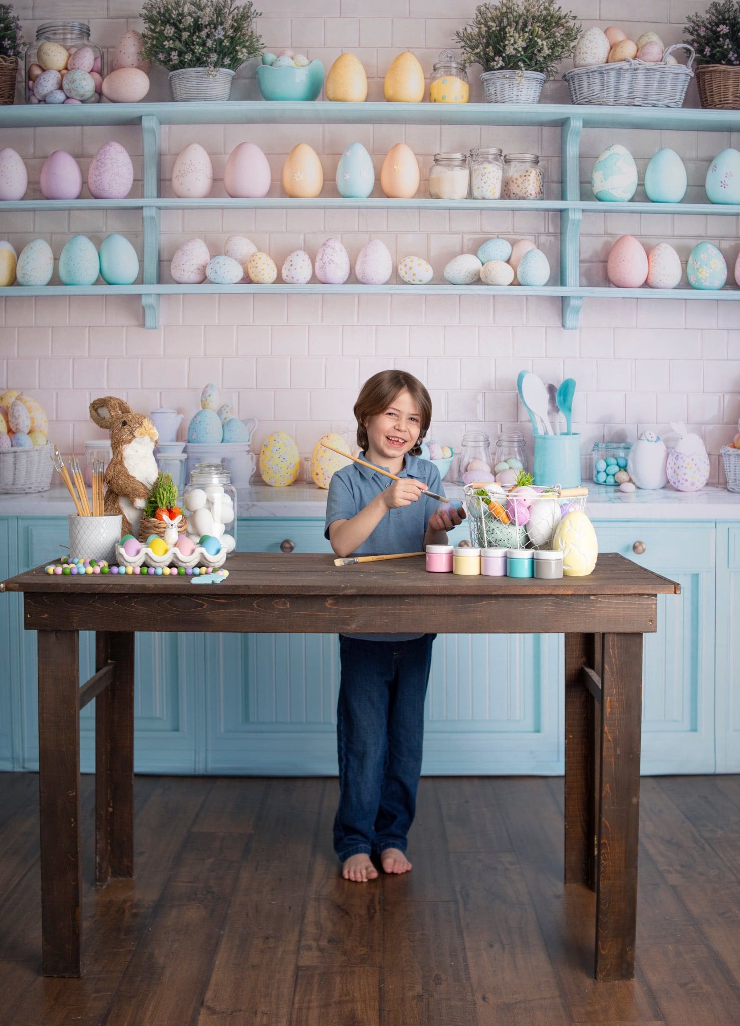 Kate Ostern Küche Ei Regal Pastell Hintergrund Entworfen von Emetselch - Kate Backdrop.de