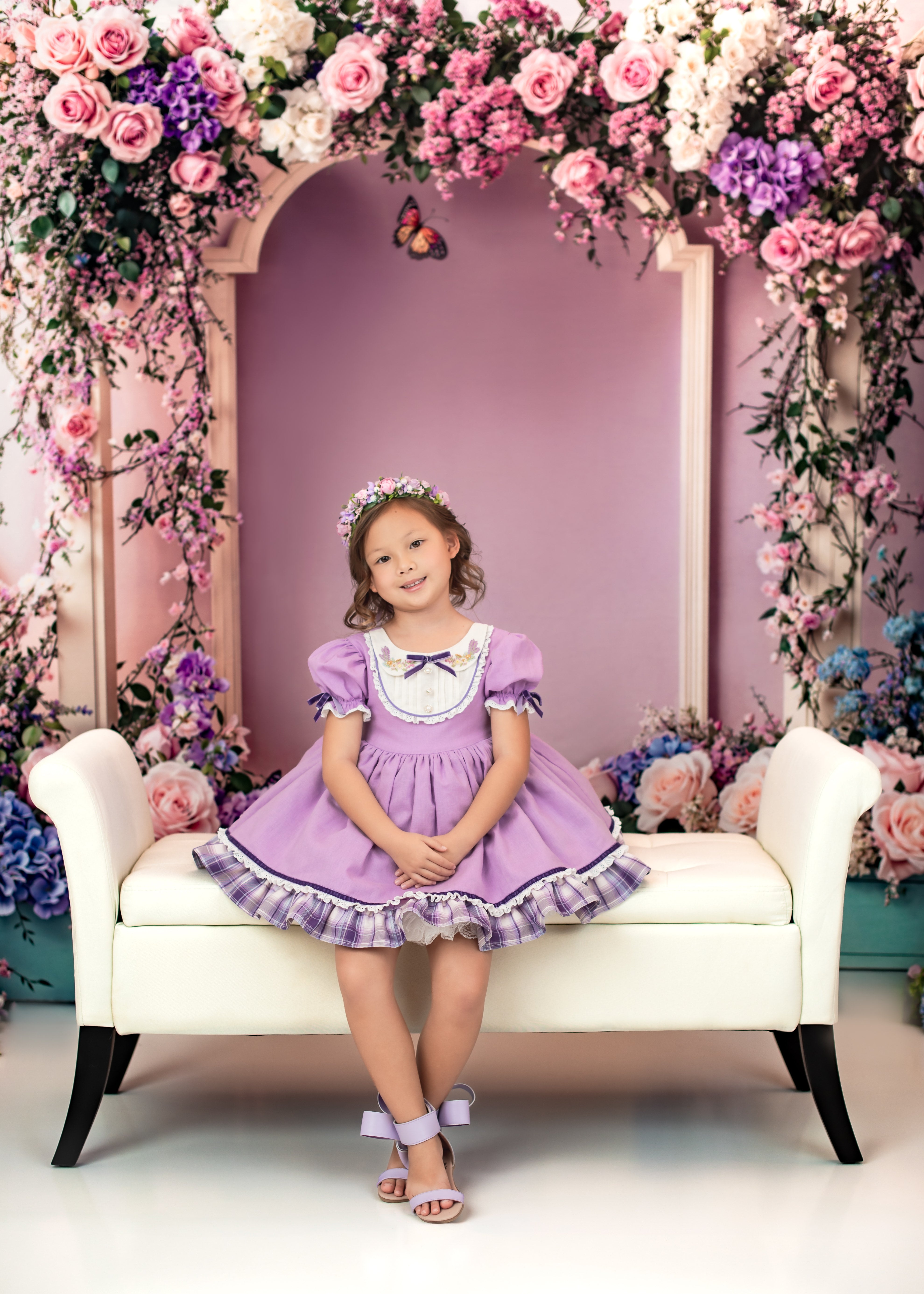 Kate Frühling Hochzeit Blumenbogen Rosa Hintergrund entworfen von Emetselch - Kate Backdrop.de