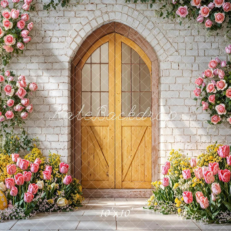 🔥50%OFF-Kate Ostern Blumenbogen Gelb Hintergrund - Kate Backdrop.de