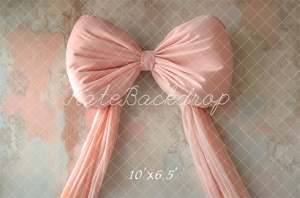 🔥50%OFF-Kate Rosa große Schleife Vintage Wand hintergrund - Kate Backdrop.de