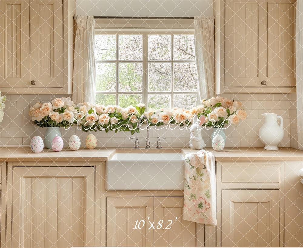 🔥50%OFF-Kate Ostern Küchenschränke Blumenfenster hintergrund - Kate Backdrop.de