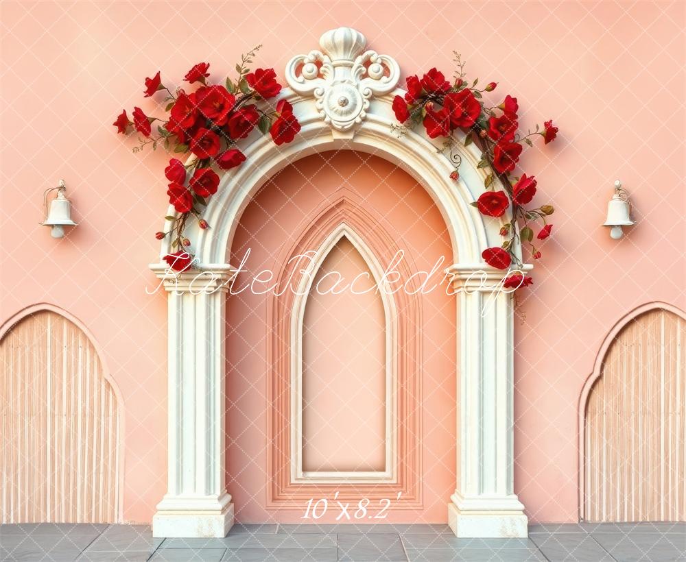 Kate Hochzeit Rose Blumen-Bogen Rosa Wand Hintergrund Von Laura Bybee - Kate Backdrop.de