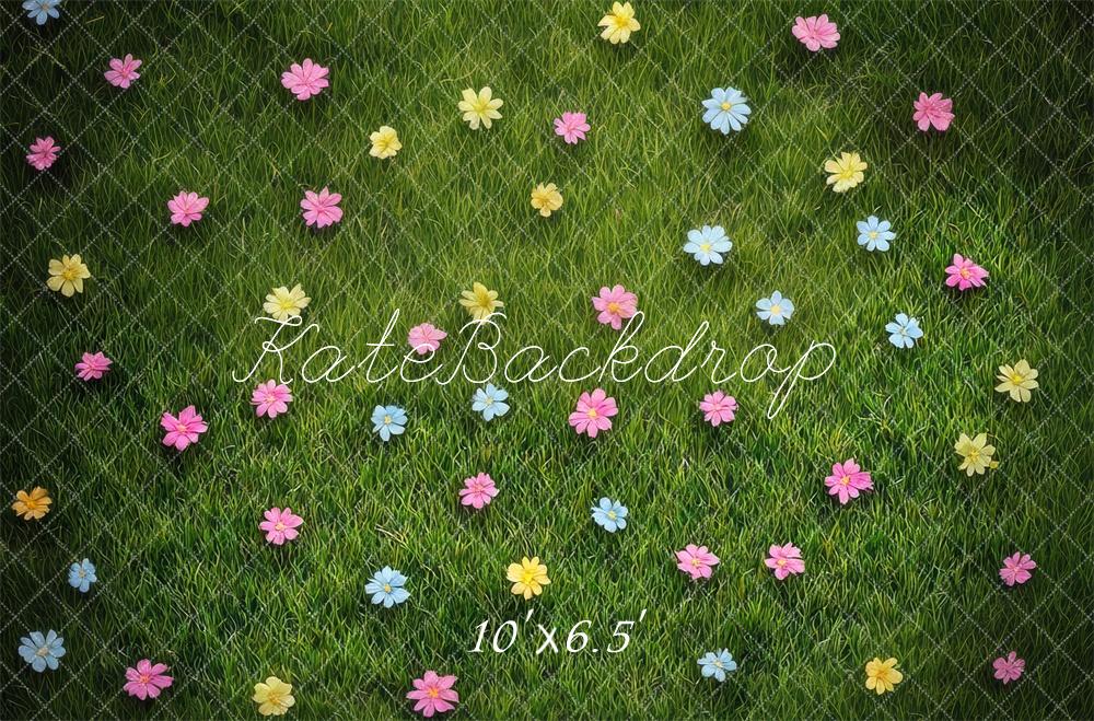 Kate Frühling Blumen Gras Boden hintergrund Entworfen von Mini MakeBelieve - Kate Backdrop.de