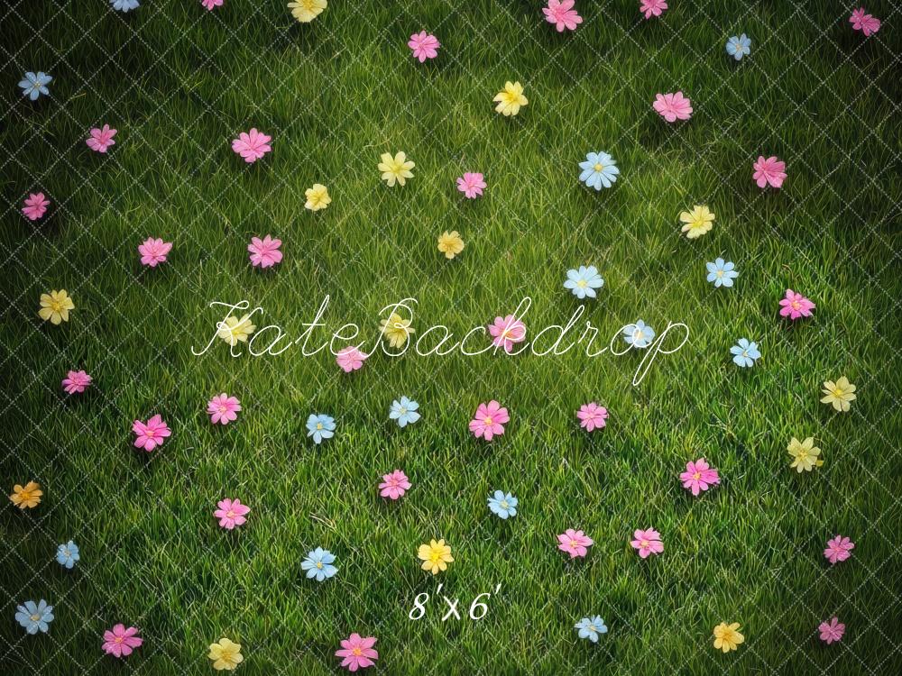 Kate Frühling Blumen Gras Boden hintergrund Entworfen von Mini MakeBelieve - Kate Backdrop.de