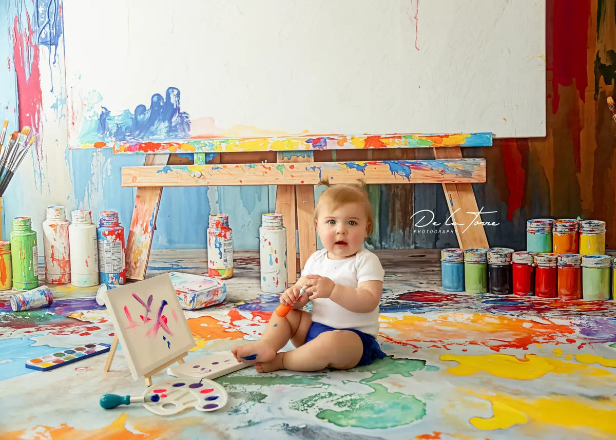 Kate Bunte Kunst Leinwand Hintergrund+Abstrakte bunte Farbe Boden Hintergrund - Kate Backdrop.de