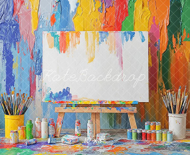 Kate Schule Malerei Bunte Kunst Leinwand Fleece Hintergrund - Kate Backdrop.de