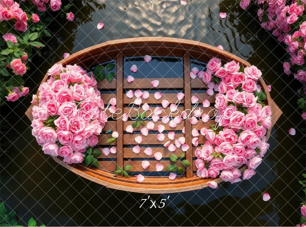 Kate Blume Boot Rosa Rosen Hintergrund Von Laura Bybee - Kate Backdrop.de