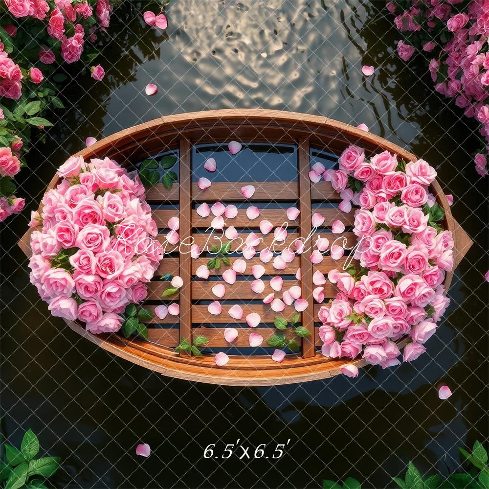 Kate Blume Boot Rosa Rosen Hintergrund Von Laura Bybee - Kate Backdrop.de