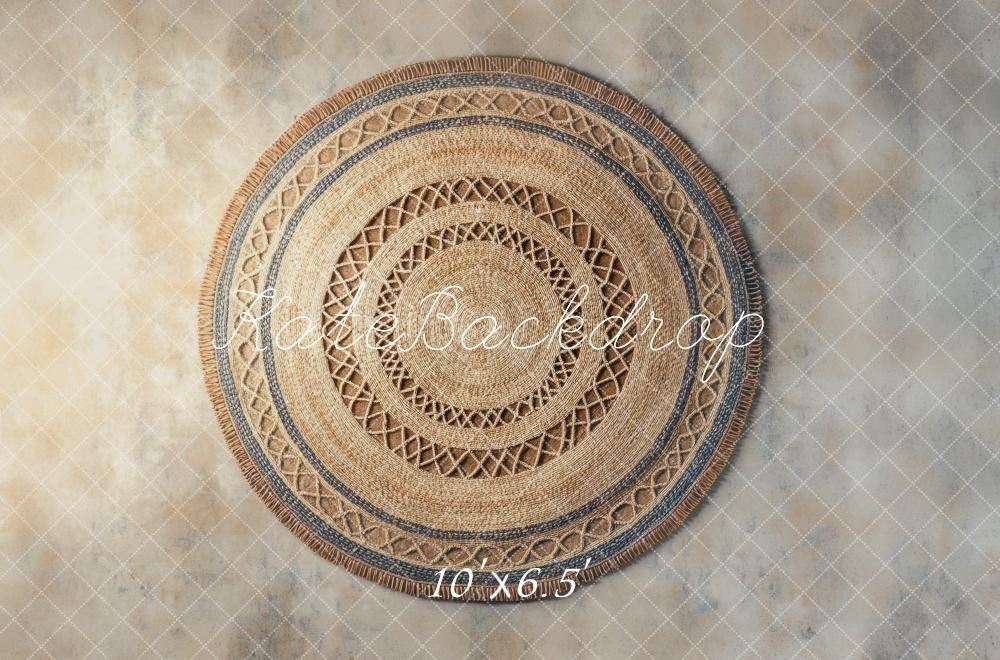 Kate Boho bedruckter kreisförmiger Jute-Teppichboden hintergrund Entworfen von Mini MakeBelieve - Kate Backdrop.de