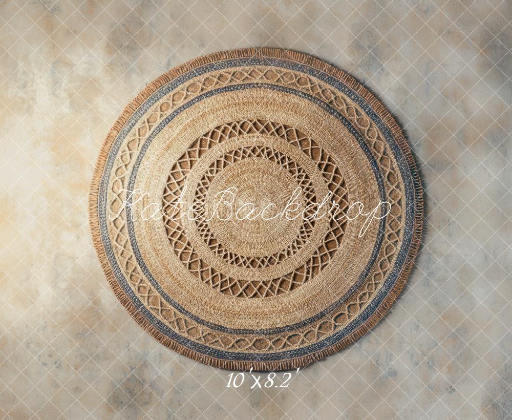 Kate Boho bedruckter kreisförmiger Jute-Teppichboden hintergrund Entworfen von Mini MakeBelieve - Kate Backdrop.de