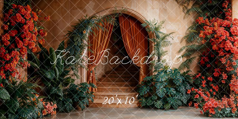 Kate Bogen Kaskadentreppe Pflanzen Hintergrund entworfen von Emetselch - Kate Backdrop.de