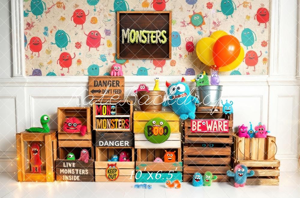 Kate Buntes Spielzeug Monsters Spielzimmer Hintergrund Von Laura Bybee - Kate Backdrop.de