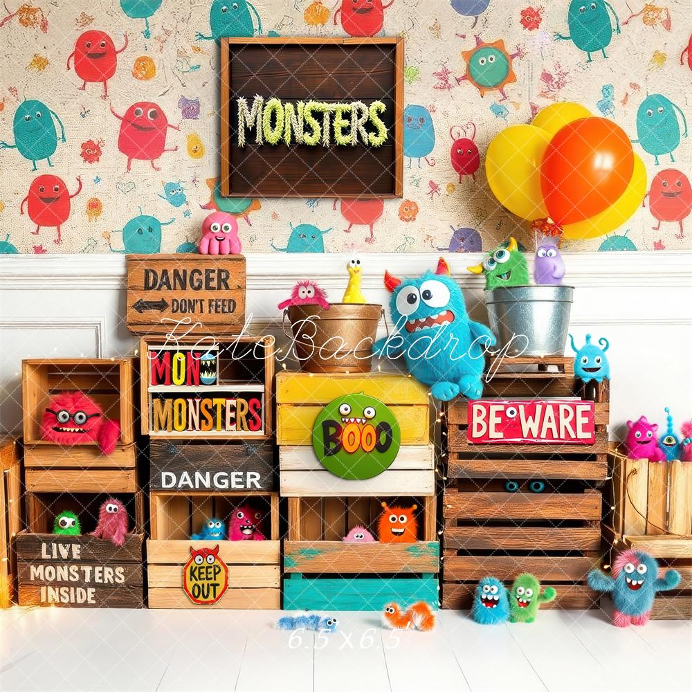 Kate Buntes Spielzeug Monsters Spielzimmer Hintergrund Von Laura Bybee - Kate Backdrop.de