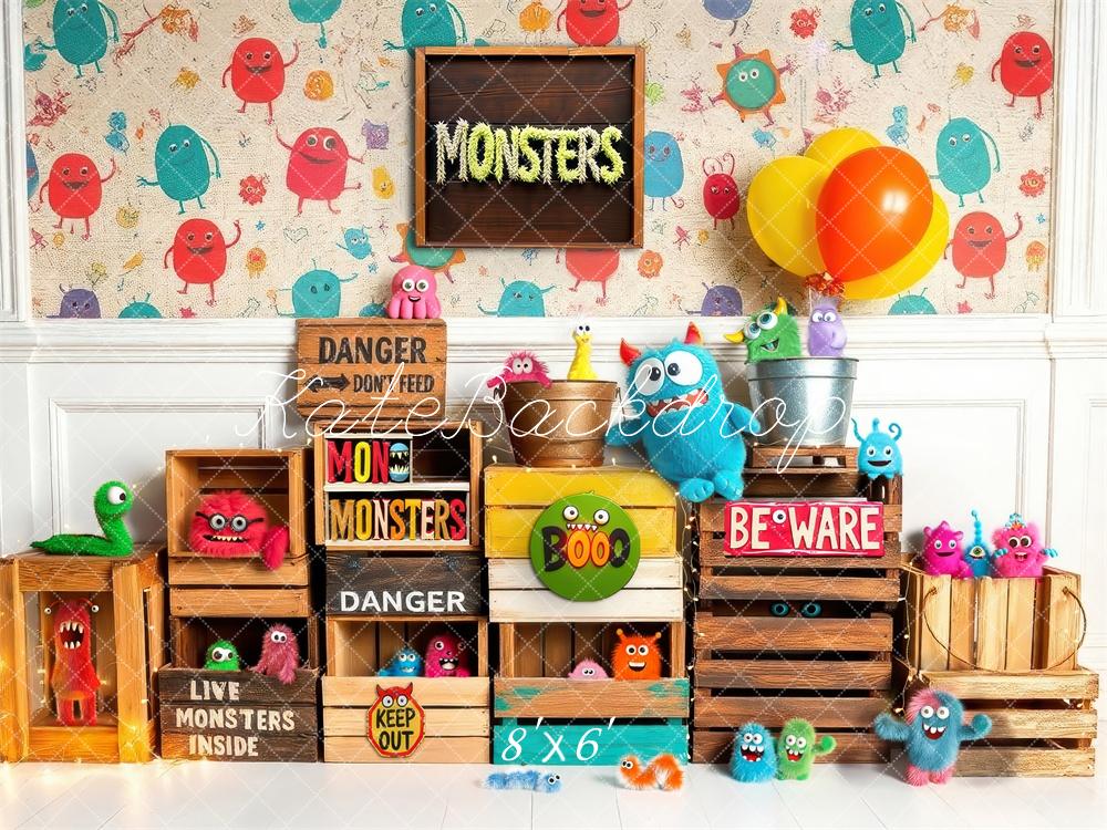 Kate Buntes Spielzeug Monsters Spielzimmer Hintergrund Von Laura Bybee - Kate Backdrop.de