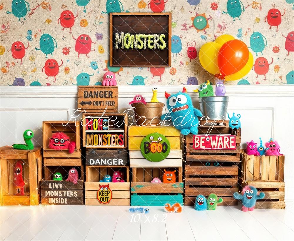 Kate Buntes Spielzeug Monsters Spielzimmer Hintergrund Von Laura Bybee - Kate Backdrop.de