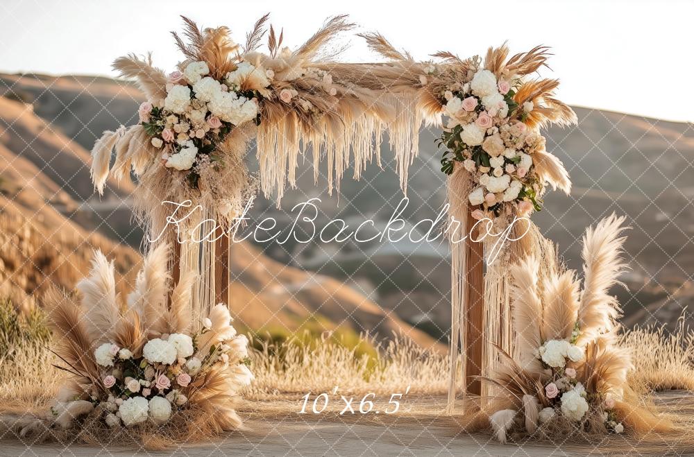 🔥50%OFF-Kate Boho Blumenbogen im Freien Hintergrund - Kate Backdrop.de