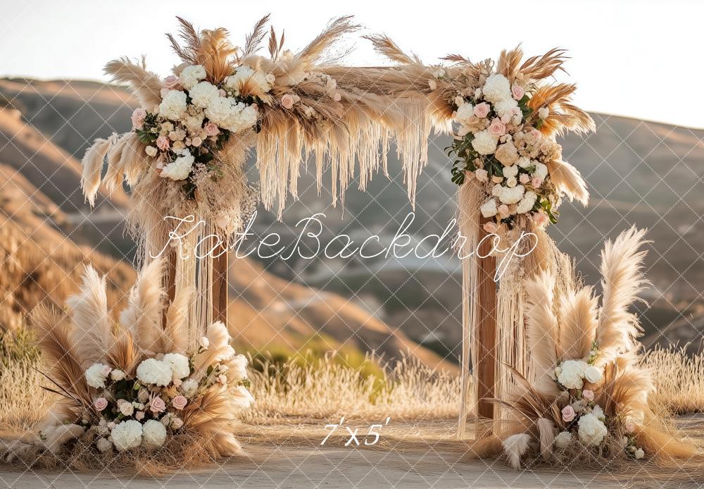 🔥50%OFF-Kate Boho Blumenbogen im Freien Hintergrund - Kate Backdrop.de