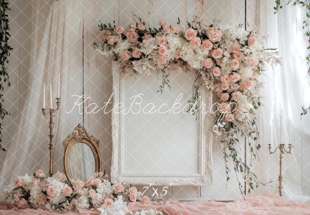 🔥50%OFF-Kate Muttertagsspiegel mit Blumen Hintergrund von Patty Roberts - Kate Backdrop.de