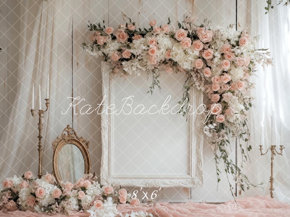 🔥50%OFF-Kate Muttertagsspiegel mit Blumen Hintergrund von Patty Roberts - Kate Backdrop.de