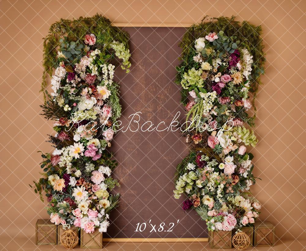 Kate Blumen-Leinwand Rustikal Braun Hintergrund von Mandy Ringe Fotografie - Kate Backdrop.de