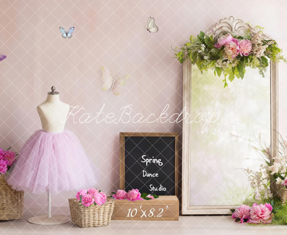 🔥50%OFF-Kate Geburtstag Frühling Ballett Studio Blumen Hintergrund - Kate Backdrop.de