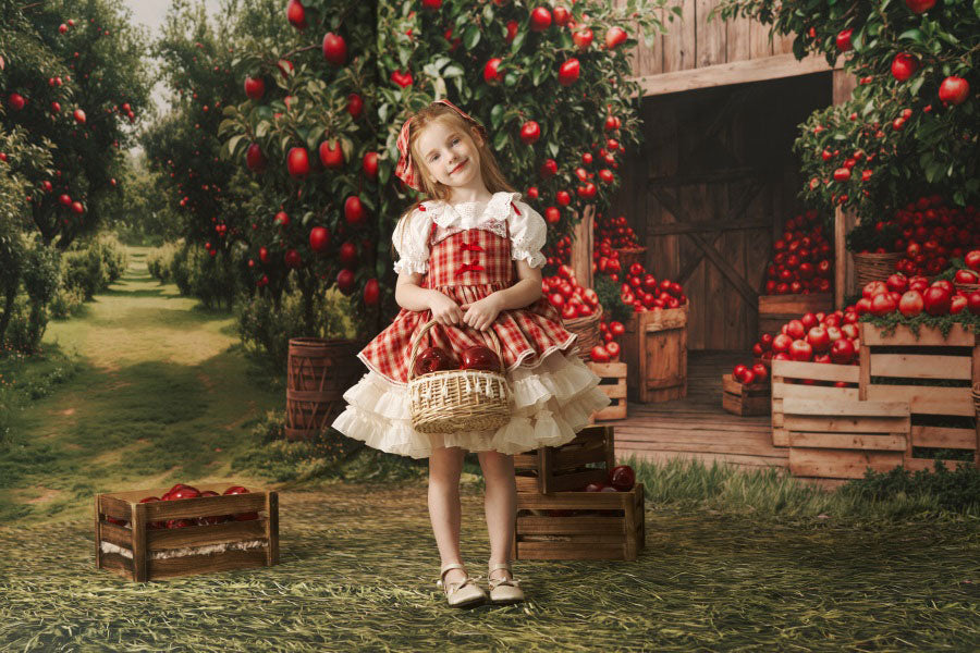 Kate Herbst Apfel Obstgarten Scheune Raum Hintergrund-Set - Kate Backdrop.de