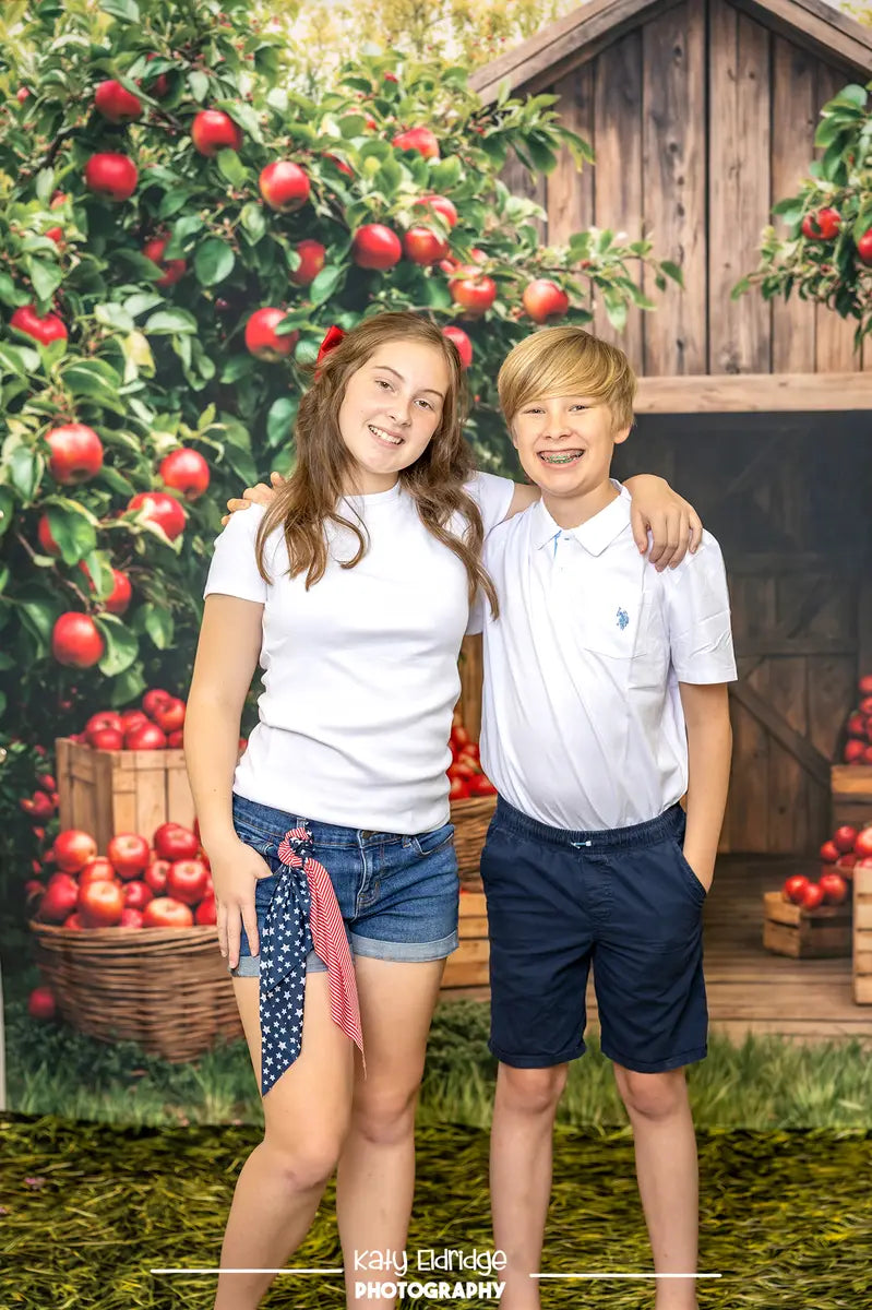 Kate Herbst Apfel Obstgarten Scheune Raum Hintergrund-Set - Kate Backdrop.de