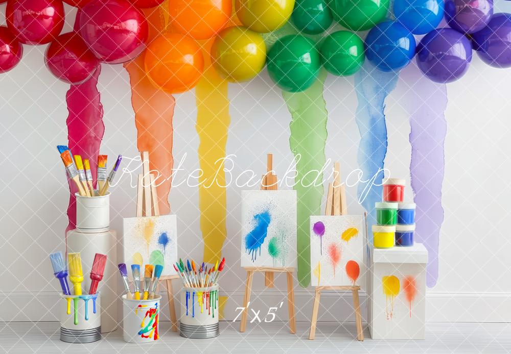 🔥50%OFF-Kate Regenbogen Kunst malerei Partei Hintergrund - Kate Backdrop.de