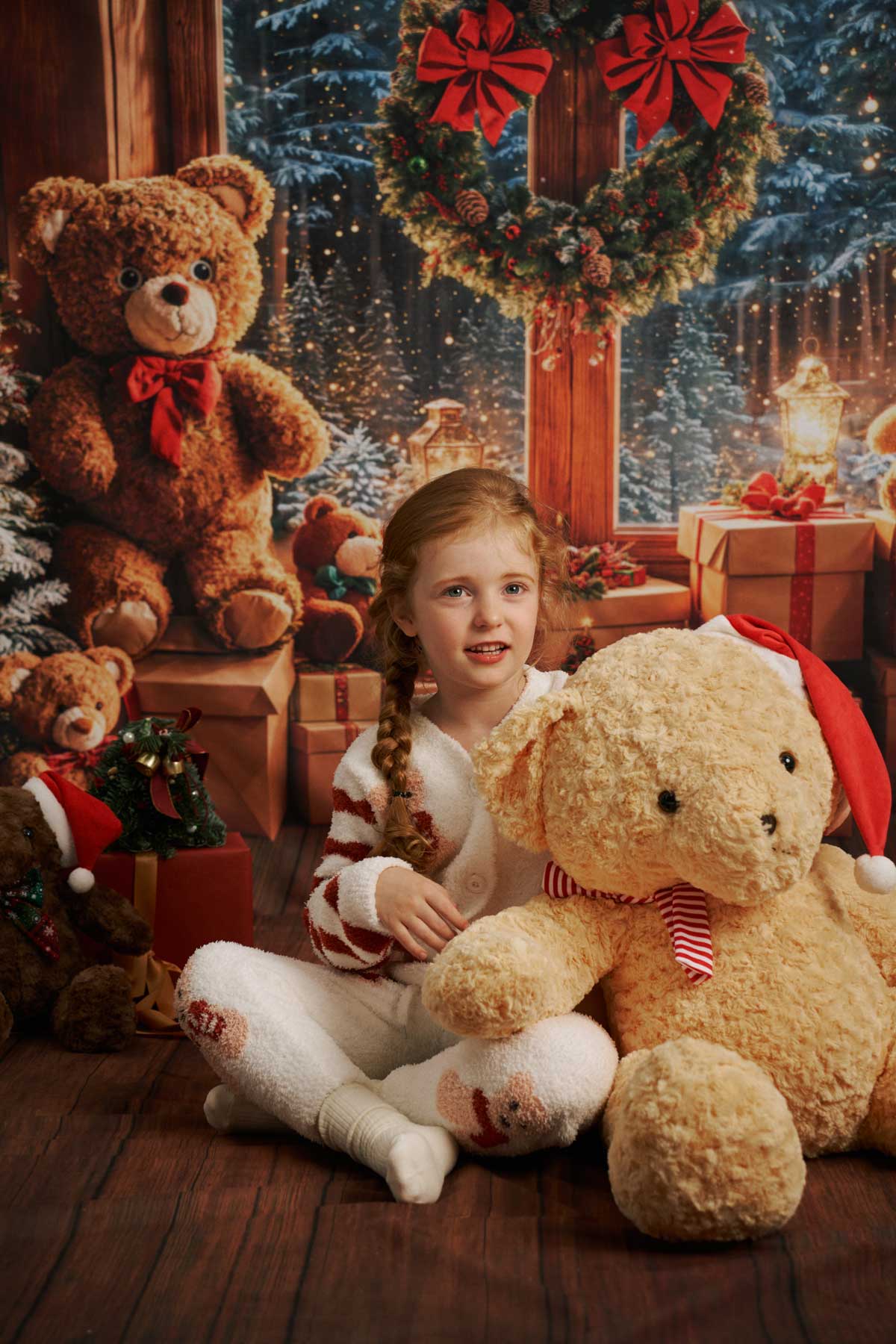 Kate Weihnachten Tannenbaum Geschenke Teddybären Hintergrund Entworfen von Emetselch