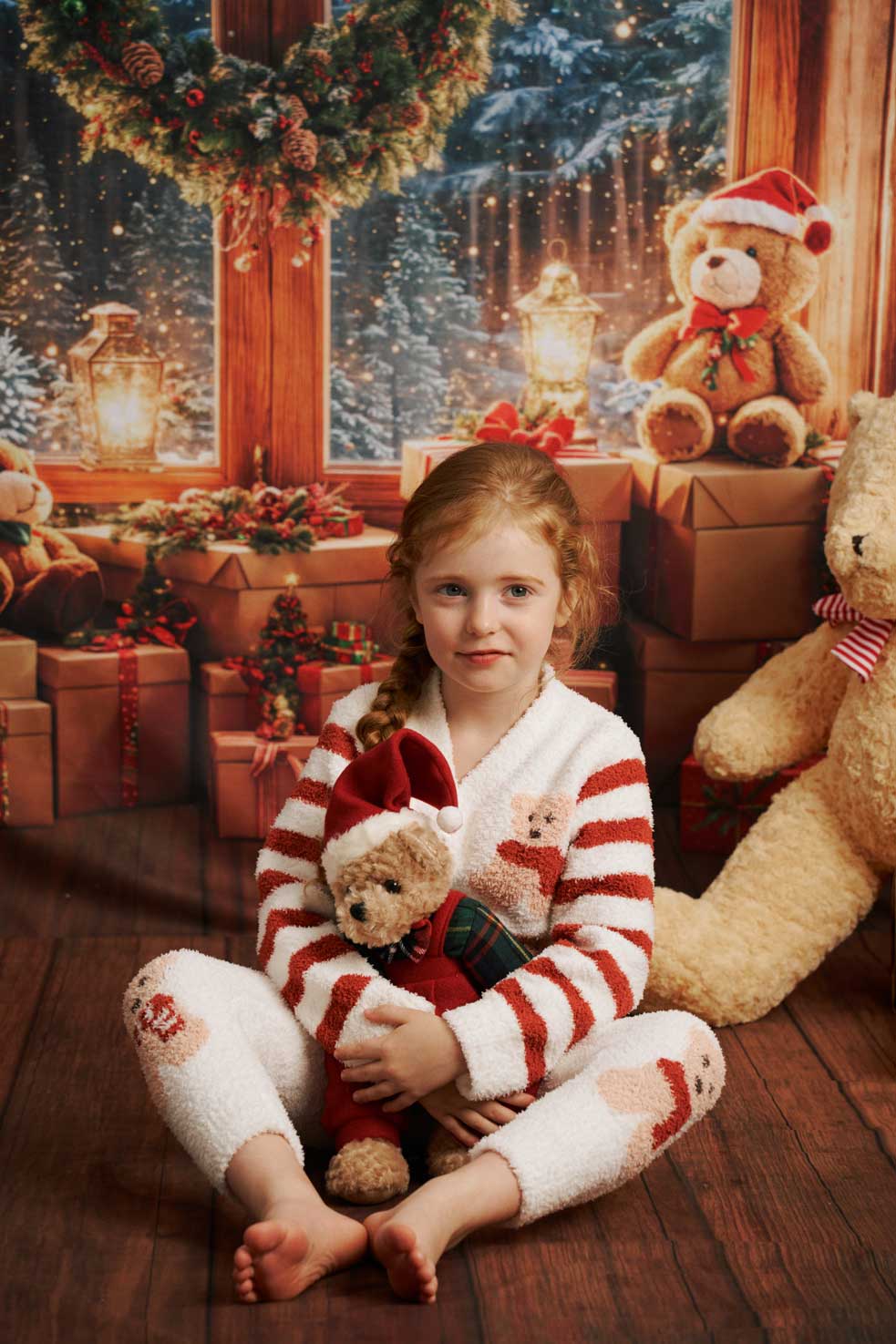 Kate Weihnachten Tannenbaum Geschenke Teddybären Hintergrund Entworfen von Emetselch