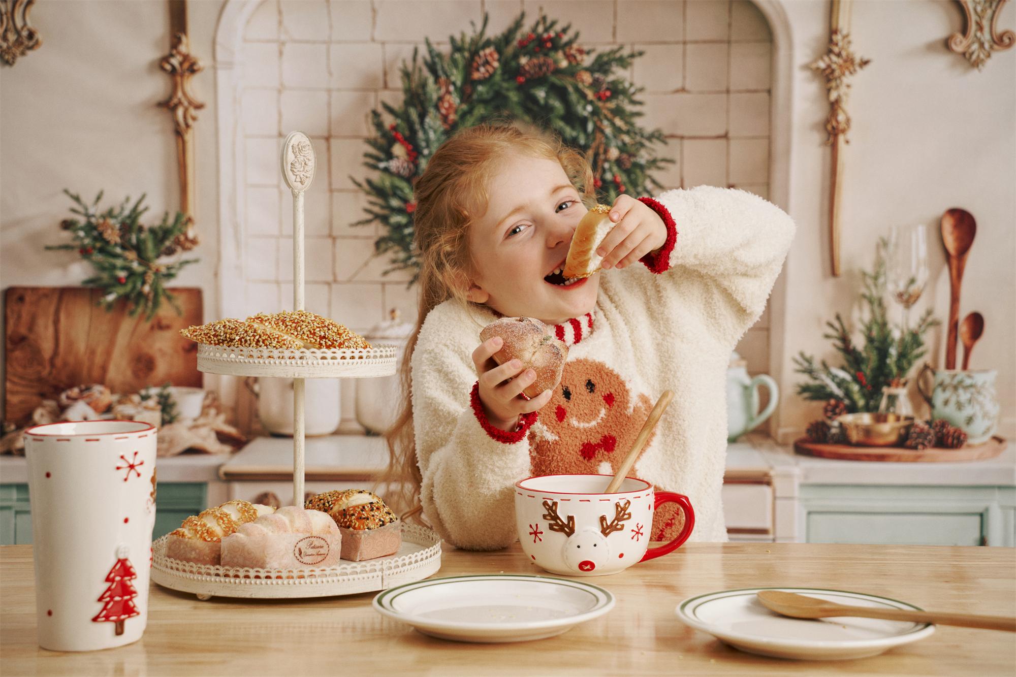 ⚡Blitzangebote-Kate Weihnachten Küche Kränze Vintage Hintergrund Entworfen von Emetselch - Kate Backdrop.de
