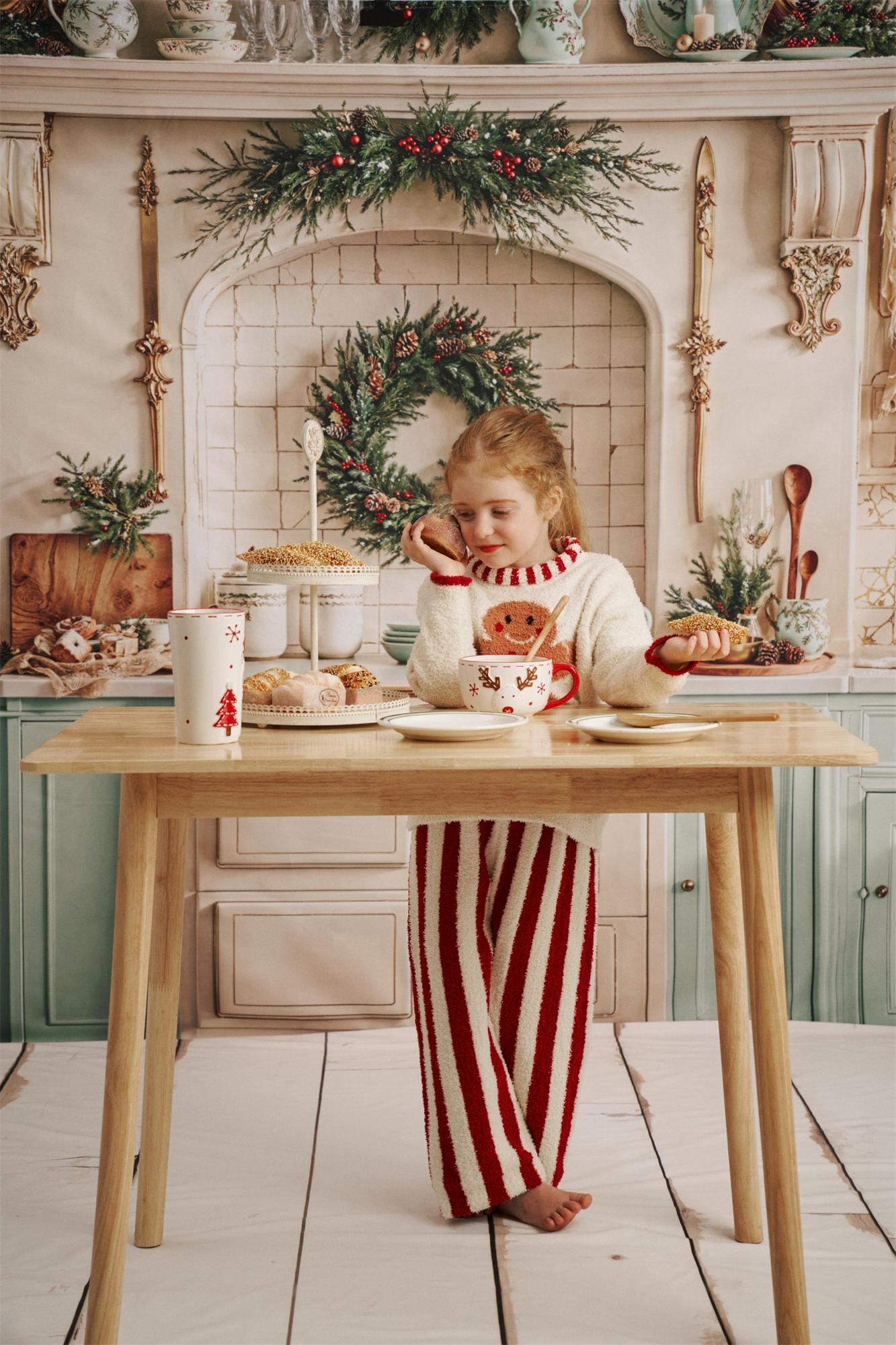 Kate Weihnachten Küche Kränze Vintage Hintergrund Entworfen von Emetselch