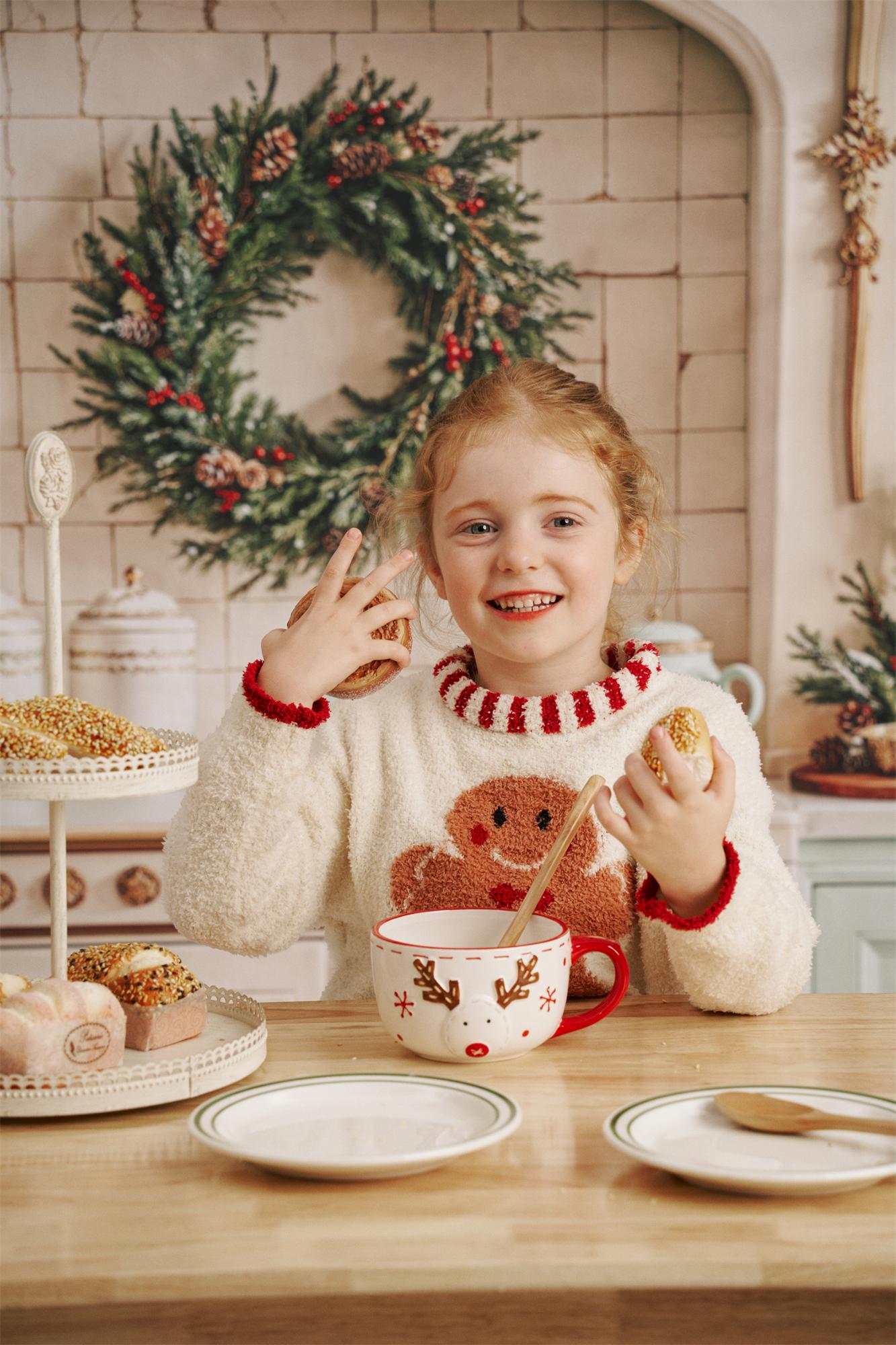 ⚡Blitzangebote-Kate Weihnachten Küche Kränze Vintage Hintergrund Entworfen von Emetselch - Kate Backdrop.de