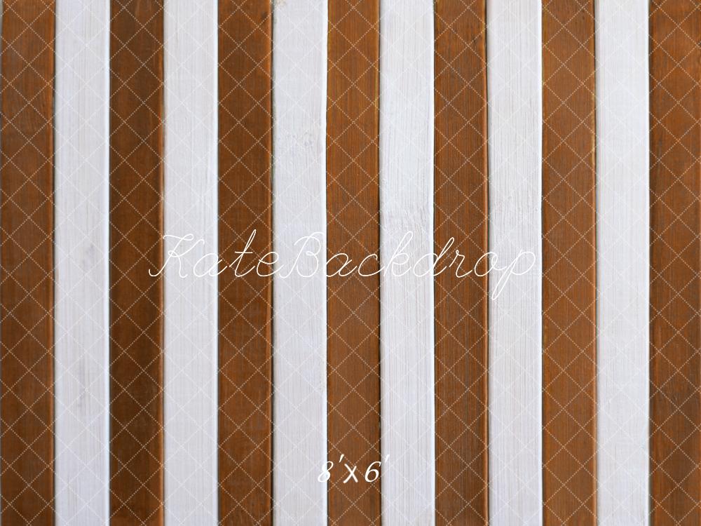Kate Weihnachten Braun Weiß Gestreifter Boden Hintergrund Entworfen von Mini MakeBelieve - Kate Backdrop.de