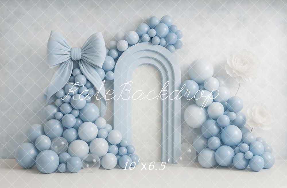 ⚡Blitzangebote #2-Kate Cake Smash Blauer Ballonbogen Bogen Hintergrund - Kate Backdrop.de