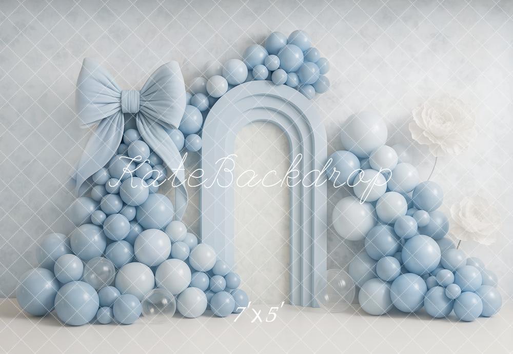 ⚡Blitzangebote #2-Kate Cake Smash Blauer Ballonbogen Bogen Hintergrund - Kate Backdrop.de