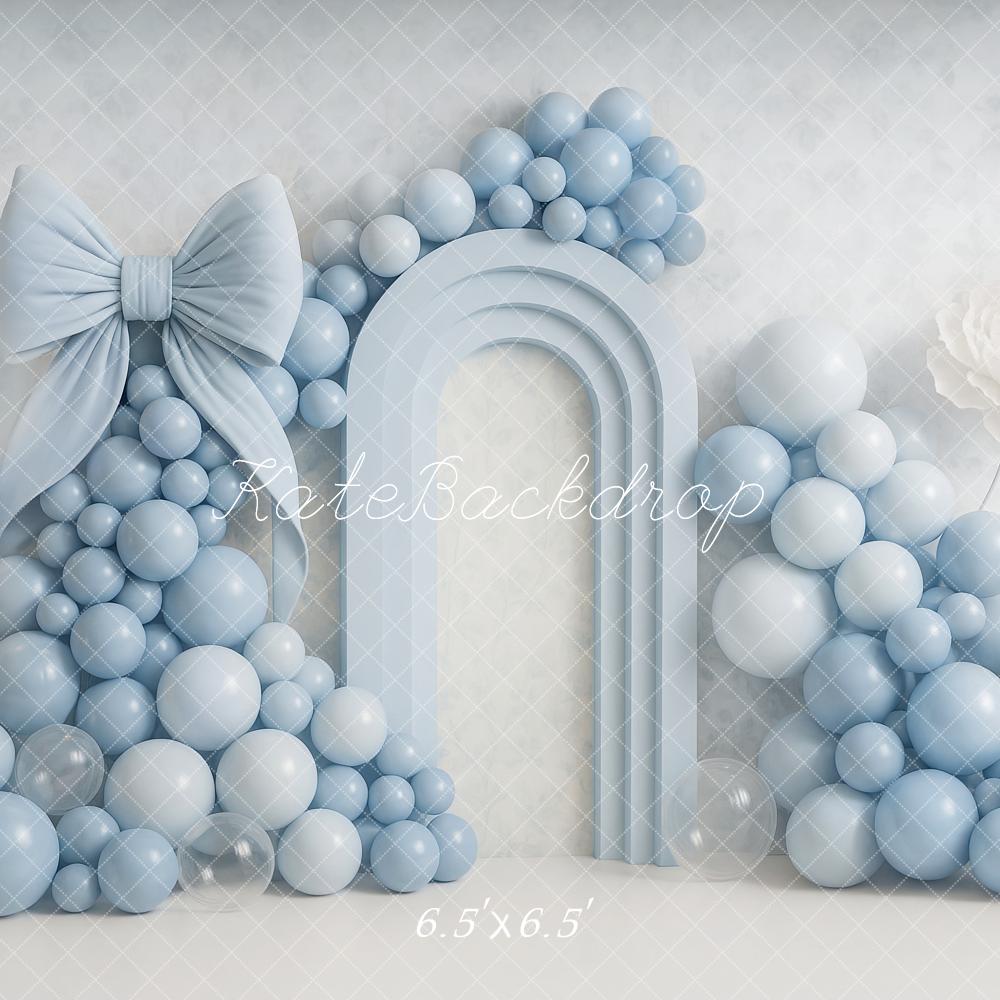 ⚡Blitzangebote #2-Kate Cake Smash Blauer Ballonbogen Bogen Hintergrund - Kate Backdrop.de