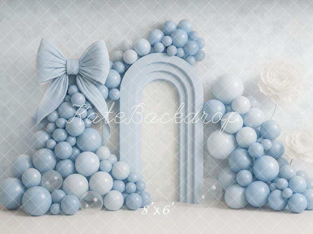 ⚡Blitzangebote #2-Kate Cake Smash Blauer Ballonbogen Bogen Hintergrund - Kate Backdrop.de