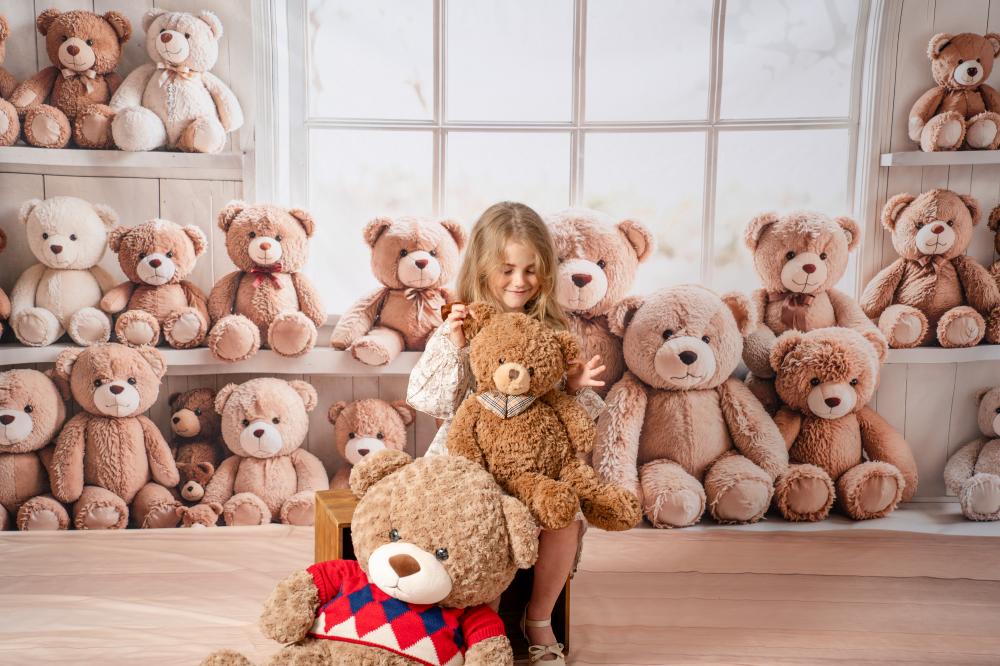 Kate Kinder Teddybären Regal Neutral Hintergrund Entworfen von Emetselch