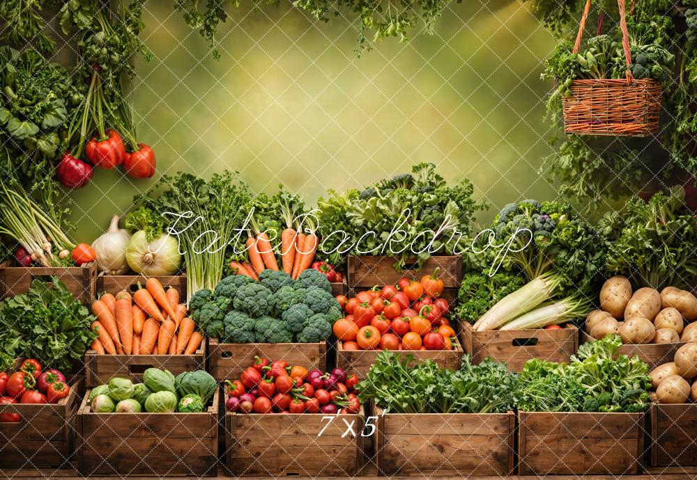 🔥50%OFF-Kate Bauernmarkt-Gemüse Grün Hintergrund - Kate Backdrop.de