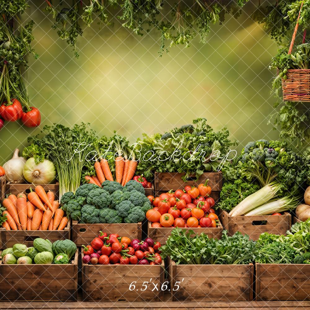 🔥50%OFF-Kate Bauernmarkt-Gemüse Grün Hintergrund - Kate Backdrop.de