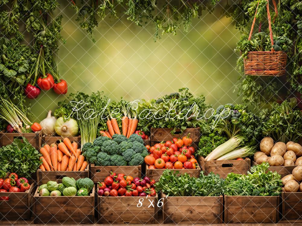🔥50%OFF-Kate Bauernmarkt-Gemüse Grün Hintergrund - Kate Backdrop.de